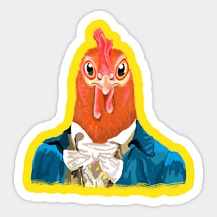 Vintage Chicken Musician Sticker